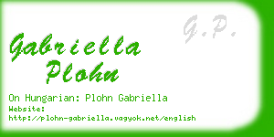 gabriella plohn business card